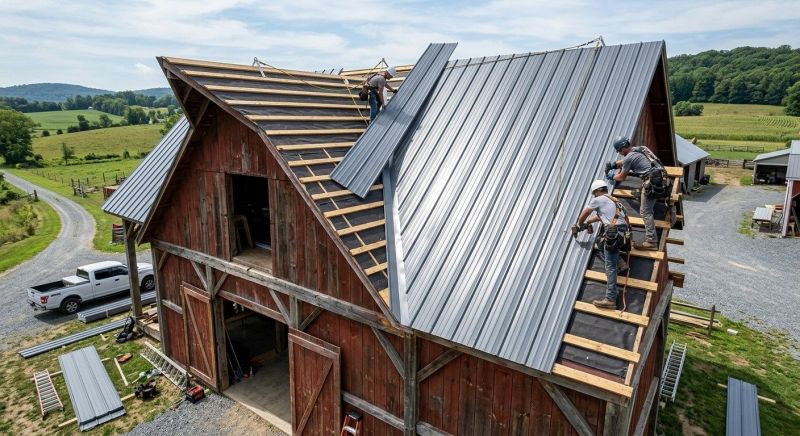 Barn Roof Installation in Gary, IN