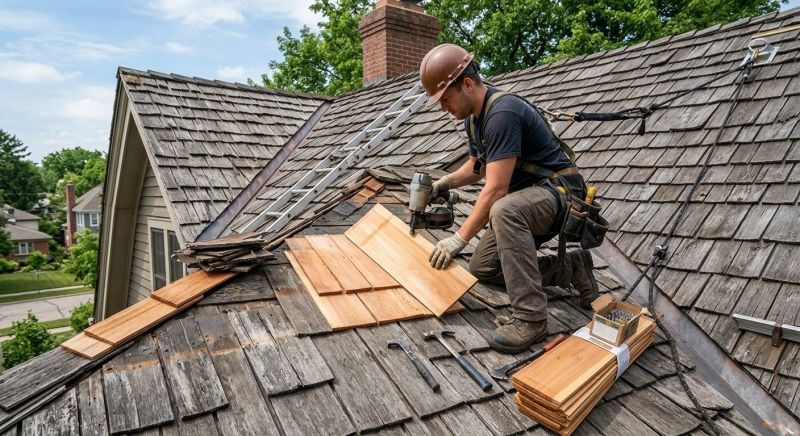 Cedar Shake Roof Repair in Chicago Heights, IL