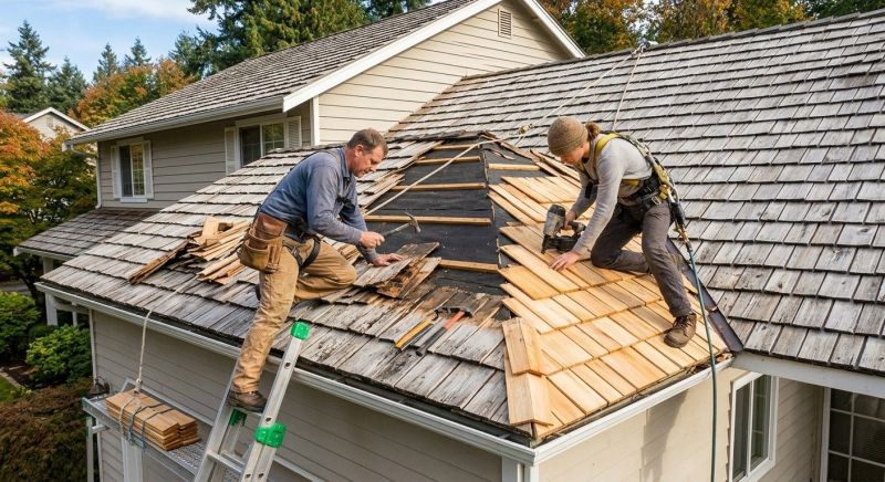 Cedar Shingles Repair in Chesterton, IN