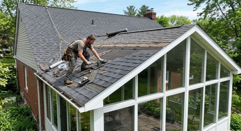 Damaged Roof Replacement in Lansing, IL