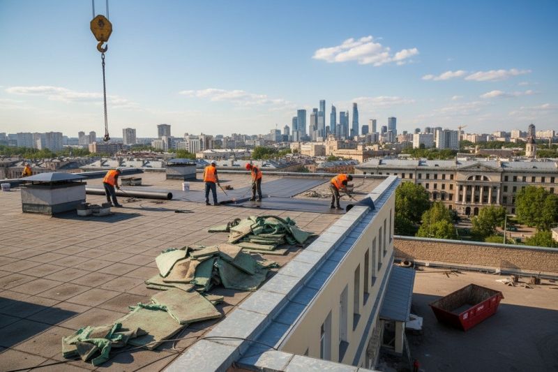 Flat Roof Replacement in Evergreen Park, IL