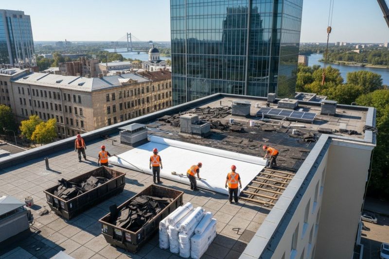 Flat Roof Replacement in Oak Lawn, IL