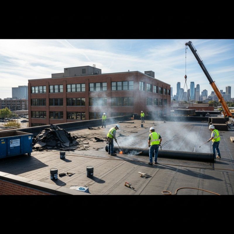 Flat Roof Replacement in Whiting, IN