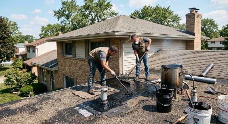 Flat Roof Tar Repair in Gary, IN