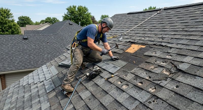 House Roof Repair in Midlothian, IL