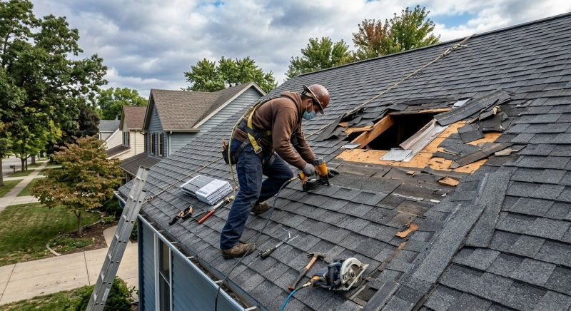 Roof Damage Repair in Orland Park, IL