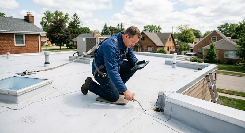 Rubber Roof Inspection in Gary, IN