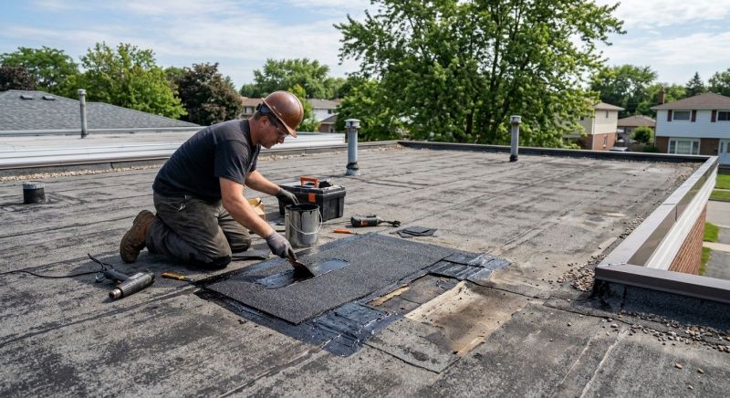 Rubber Roof Repair in Crown Point, IN