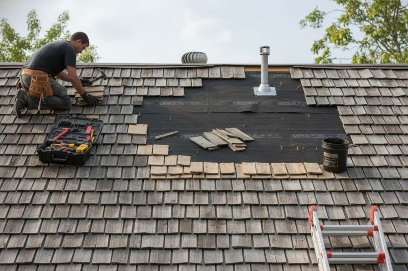 Shake Shingle Repair in Crete, IL