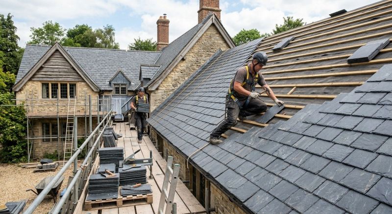 Slate Roof Installation in Lowell, IN