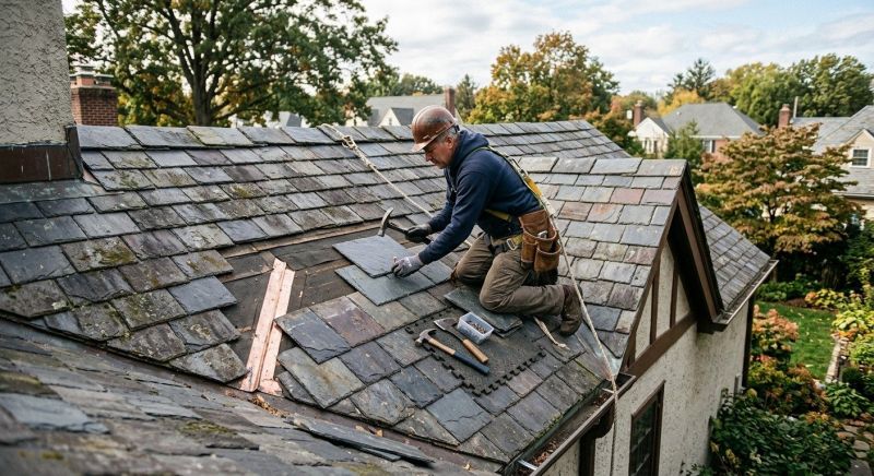 Slate Roof Repair in Crown Point, IN