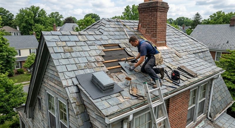 Slate Roof Repair in Palos Heights, IL
