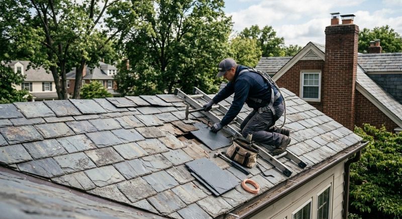 Slate Shingles Repair in Evergreen Park, IL