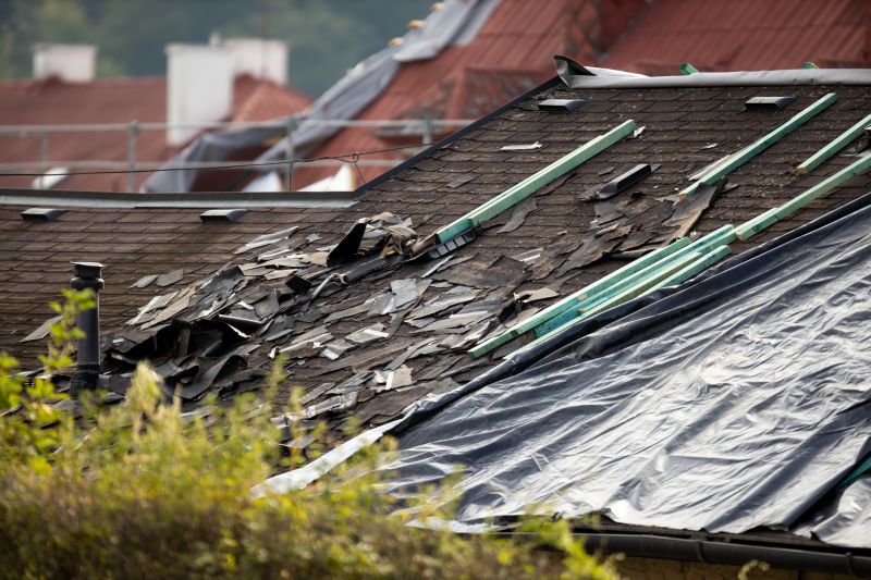 Storm Damage Roof Tarping in Gary, IN