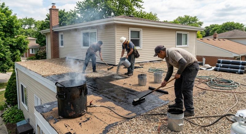 Tar And Gravel Roof Repair in Cedar Lake, IN