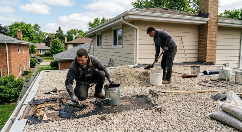 Tar And Gravel Roof Repair in Palos Heights, IL