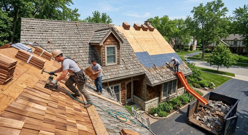 Wood Shake Roof Replacement in Oak Lawn, IL