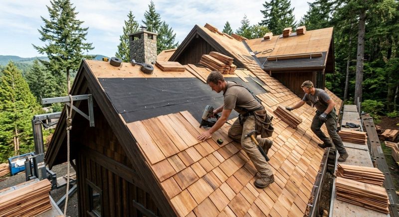 Wooden Roof Installation in Gary, IN